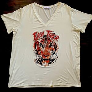 Easy Tiger White Graphic T-Shirt -2XL